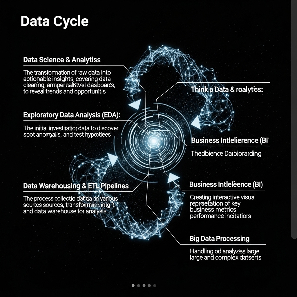 Data analytics dashboard on a screen